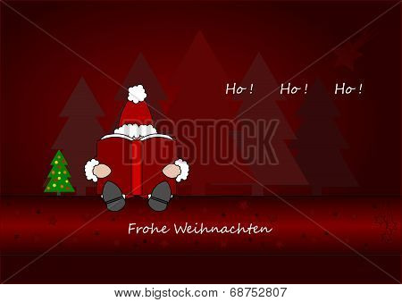 Santa Claus Reads From His Big Book His Notes On All The Children From Around The World