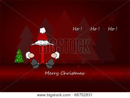 Santa Claus Reads From His Big Book His Notes On All The Children From Around The World