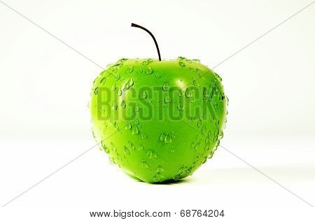 3D Render Image Of Fresh Green Apple