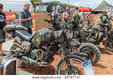 FARO - JULY 19: motorcycle exhibition at the XXXIII - International Motorcycle Meeting in Faro, Portugal, July 19, 2014 
