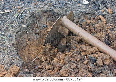 Hoeing And Tilling The Land