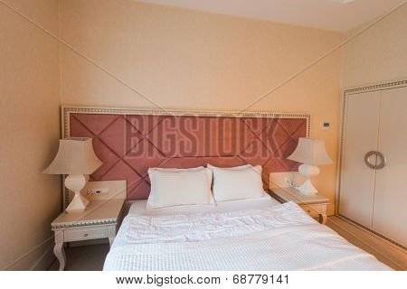 GABALA - MAY 18: Room in Riverside Hotel on May 18, 2014 in Gabala, Azerbaijan. Riverside hotel is first 5 star hotel in Gabala, Azerbaijan