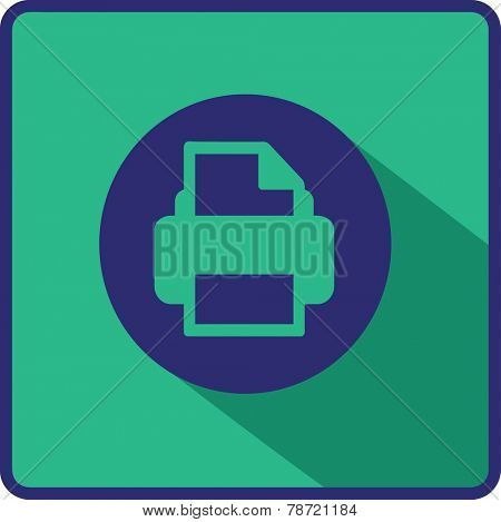 Flat Vector Printer Icon