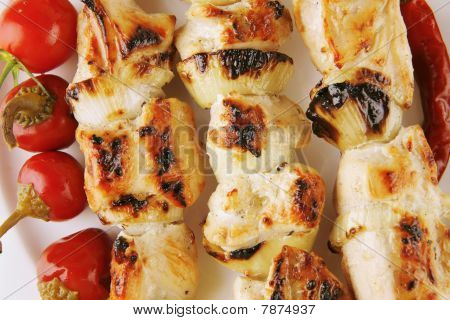 Grillet svinekød Shish Kebab
