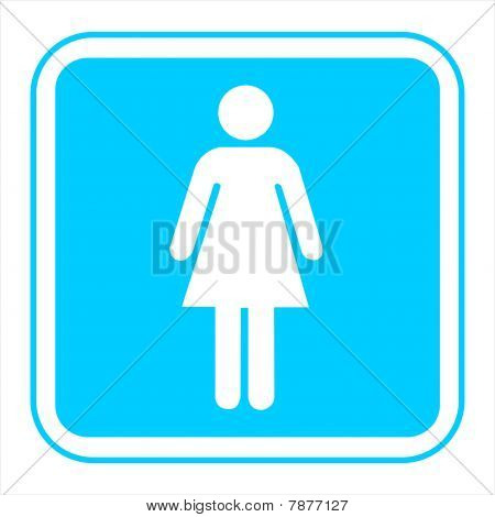 Blauw bord op een witte achtergrond