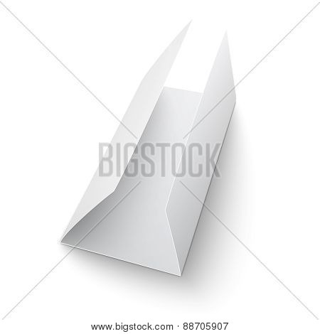 Blank trifold paper brochure.