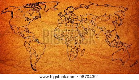 French Guyana Territory On World Map