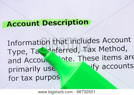 Account Description