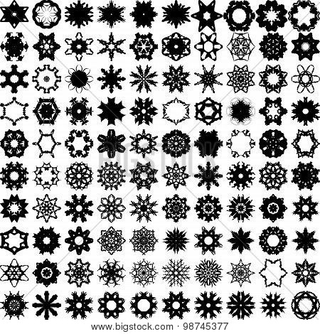 Set of one hundred hand draw elements for design.