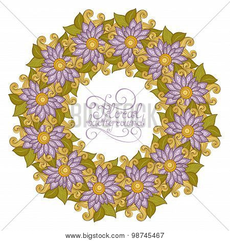 Vector Colored Floral Background