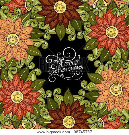 Vector Colored Floral Background
