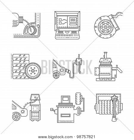 Vector icons for car service
