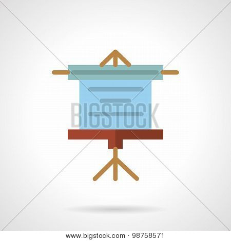 Projector screen flat vector icon
