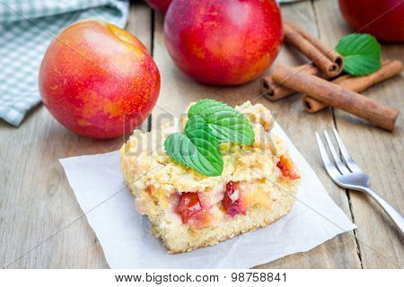 Homemade Plum Crumble Pie