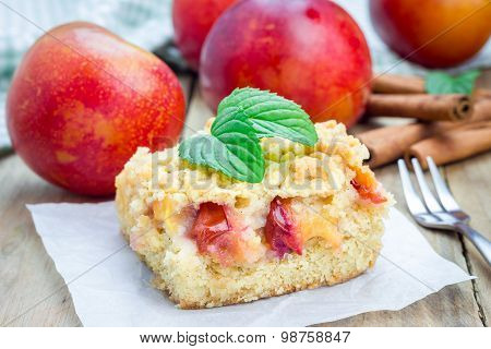 Homemade Plum Crumble Pie