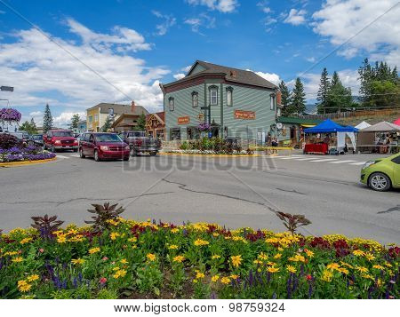 Main street in the town of Invemere