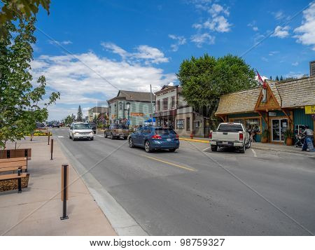 Main street in the town of Invemere