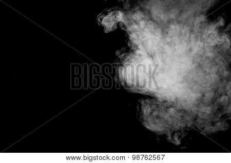 Abstract Steam On A Black Background.