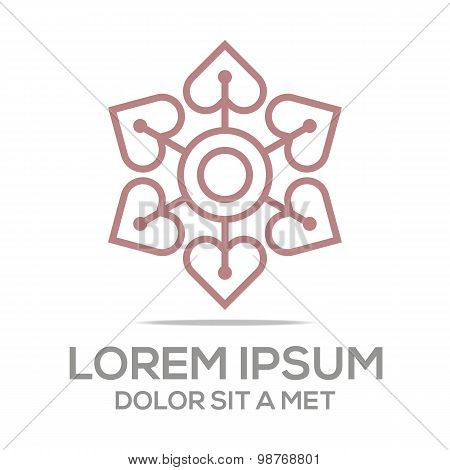 Logo icon infinity love couple vector