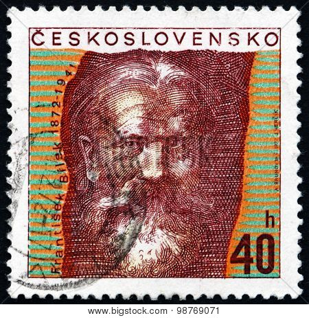 Postage Stamp Czechoslovakia 1972 Frantisek Bilek, Czech Sculptor