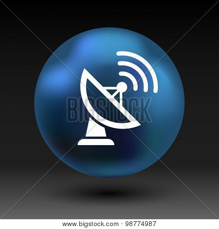 Radar Vector icon satellite dish tv technology