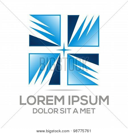 Logo abstract window element icon vector
