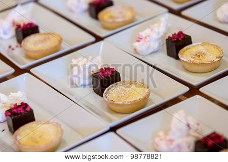 Lemon Tart, Brownie Mouse Pudding Platter