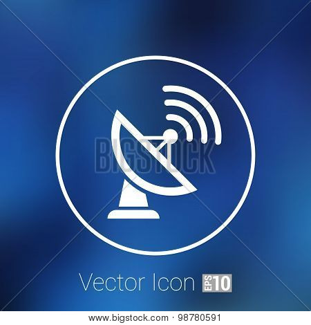 Radar Vector icon satellite dish tv technology