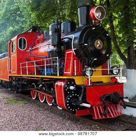 Steam Locomotive Blowing Off The Steam