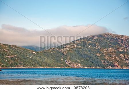 River estuary by fiord