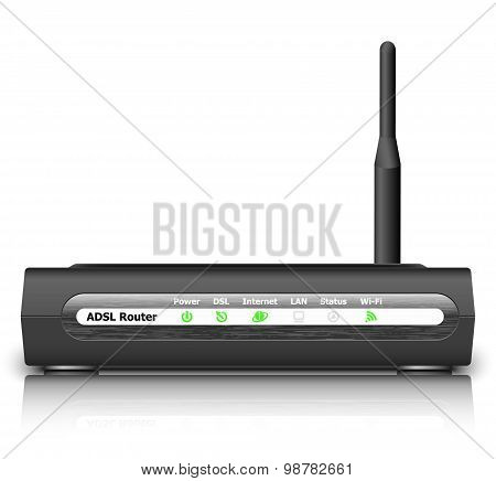 Wireless Adsl Router Icon. Vector