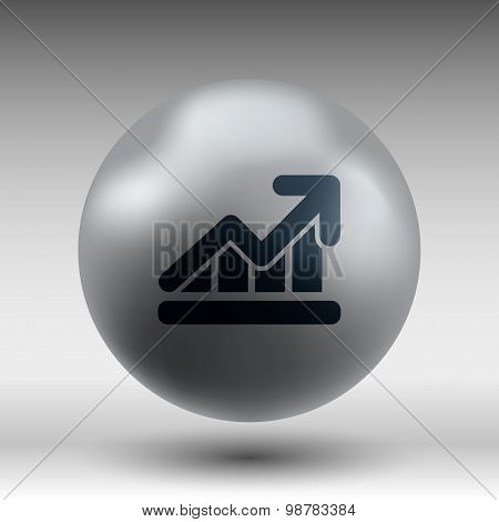 Infographic chart icon vector graph market business