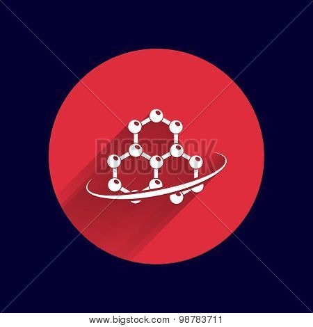 Molecule icon atom chemistry vector symbol element