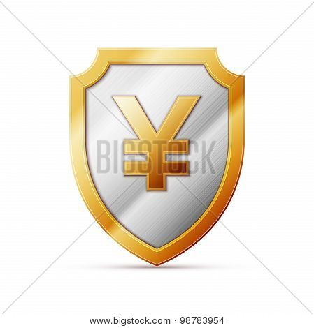 shield with JPY sign
