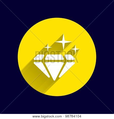 Illustration diamond icon glitter stone.