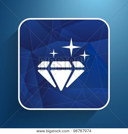 Illustration diamond icon glitter stone.