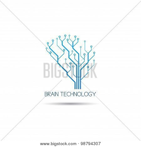 Logo of information technology vector illustration