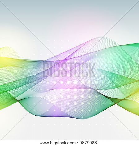 Vector Abstract Colorful Waves Background