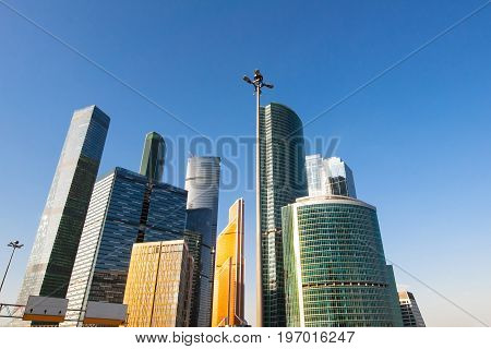 Moscow, Russia-April 30,2017: The Moscow International Business Centre (MIBC), or 