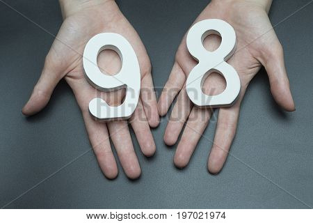 To Female Hands The Figure Of Ninety-eight.