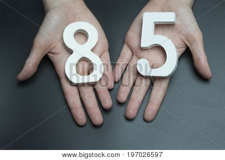 To Female Hands The Figure Of Eighty-five.