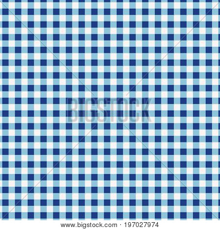 Seamless traditional blue and white tablecloth pattern. Vector.