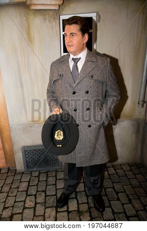 Prague, Czech republic, July 22, 2017: Tomas Bata in Grevin museum of the wax figures in Prague.