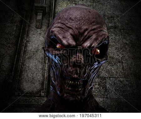 Digital 3D Illustration Of Creepy Ghoul