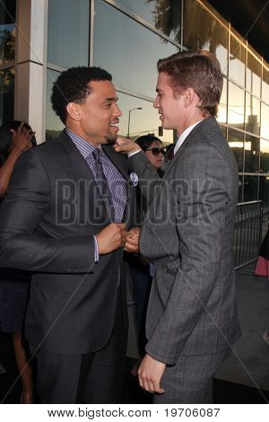 LOS ANGELES - AUGUST 4:  Michael Ealy & Hayden Christensen. arrives at the 