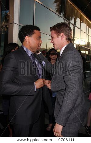 LOS ANGELES - AUGUST 4:  Michael Ealy & Hayden Christensen. arrives at the 