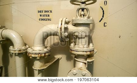 Manual Shut-off Valve Of The Outlet Pipe Of The Water Supply Line Of The Fire-fighting System