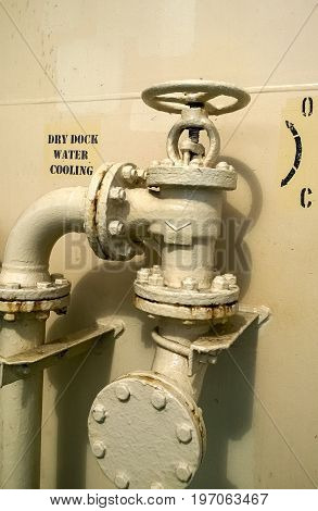 Manual Shut-off Valve Of The Outlet Pipe Of The Water Supply Line Of The Fire-fighting System