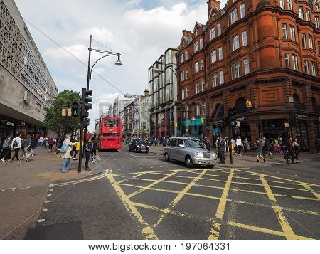 People In Oxford Street In London