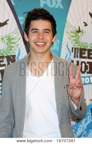 LOS ANGELES - 8 sierpnia: David Archuleta w sali prasowej w 2010 Teen Choice Awards w Gibson